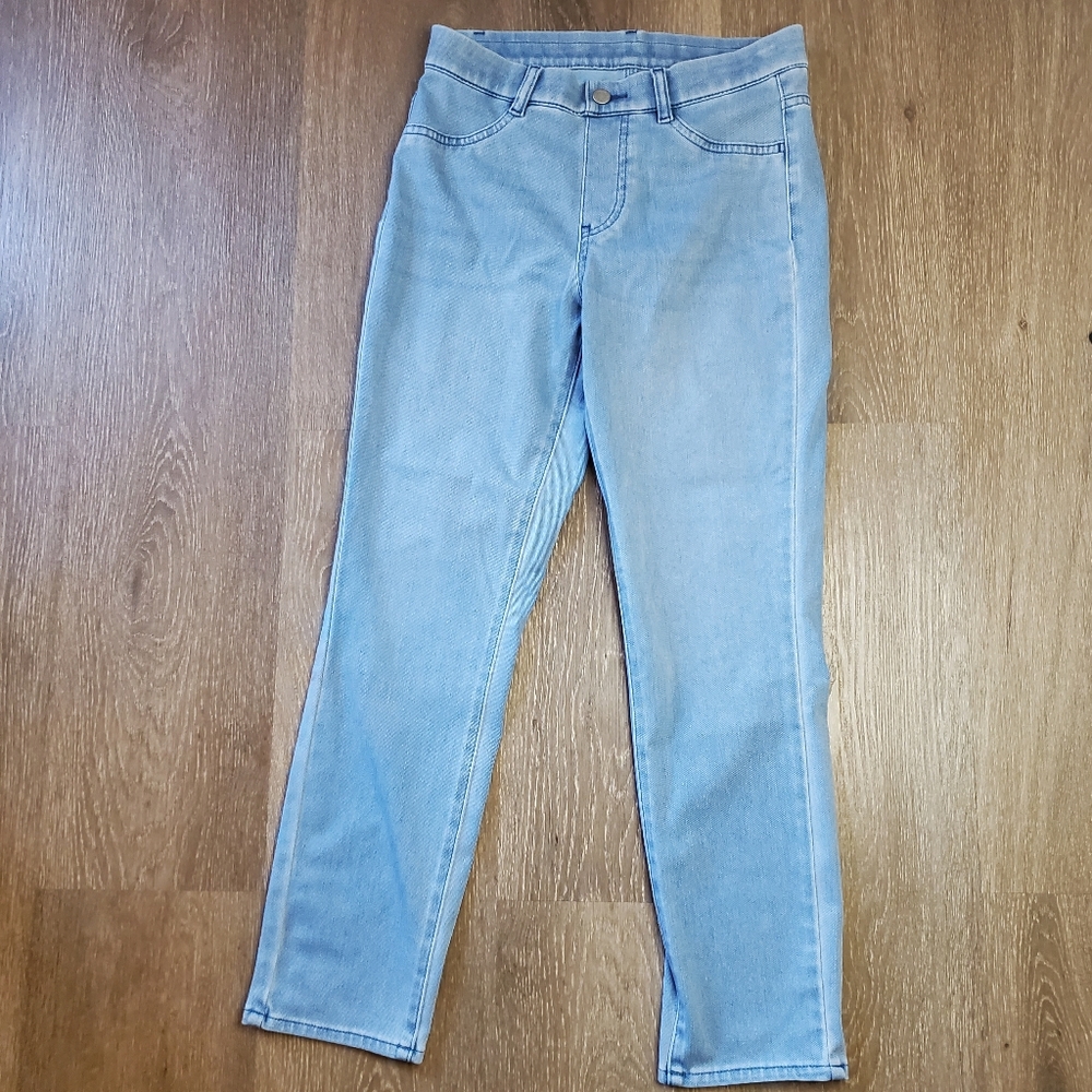 UNIQLO Blue Denim Pull-on Cropped Jegging Pants sz Small (26-27)